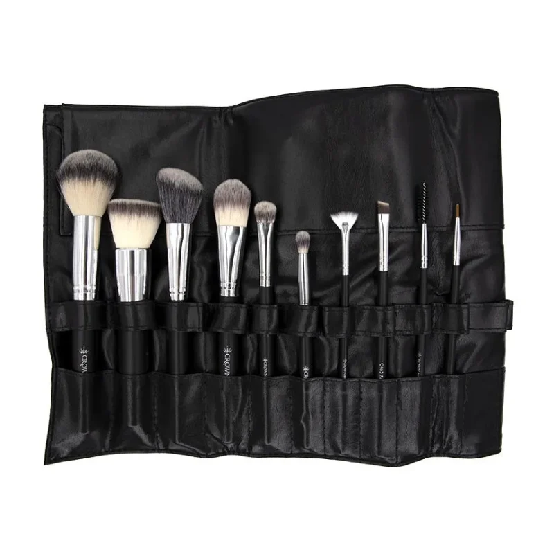 10pc crown pro syntho brush set 516 professional makeup tools