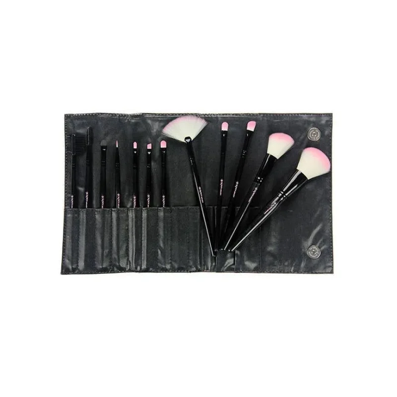 12pc pink vegan makeup brush set cbp1