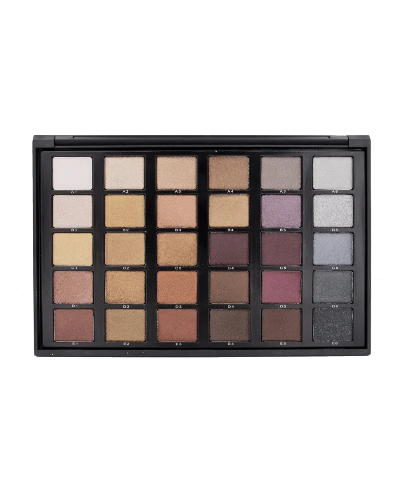 30 color shimmer eyeshadow palette neutral tones crown pro