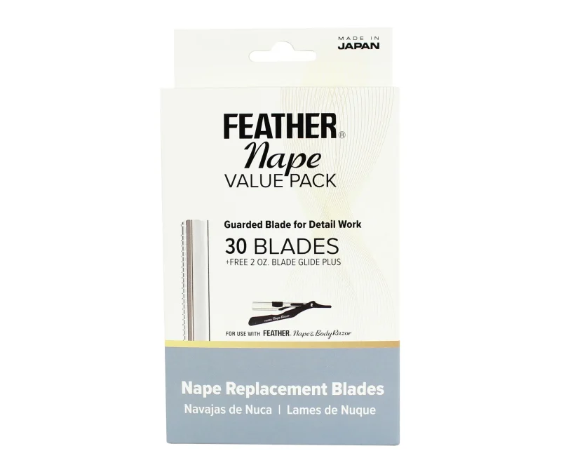 30 pack feather nape razors free 2oz shaving lotion