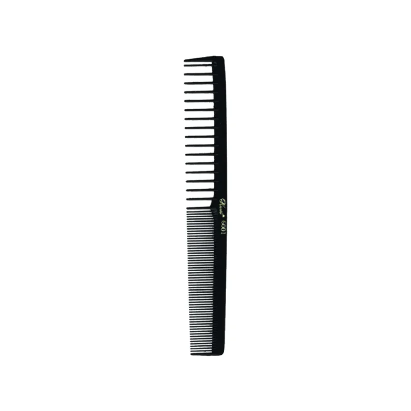 7 space flat back styler comb for fine teeth black no 6001