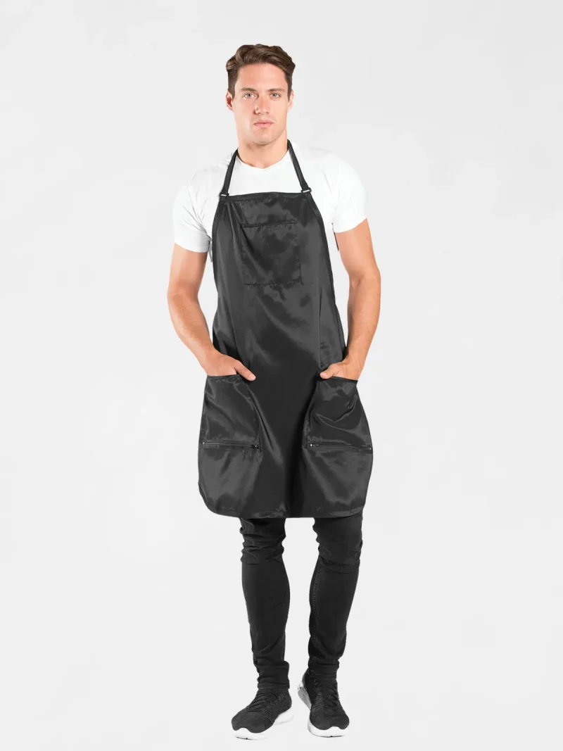 betty dain black barber apron w top pocket premium quality