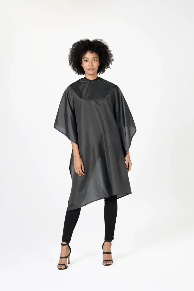 betty dain black whisper styling cape with touch and close