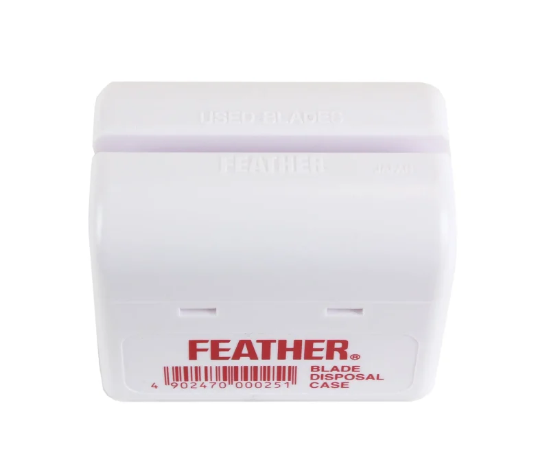 feather razor blade storage case safe disposal