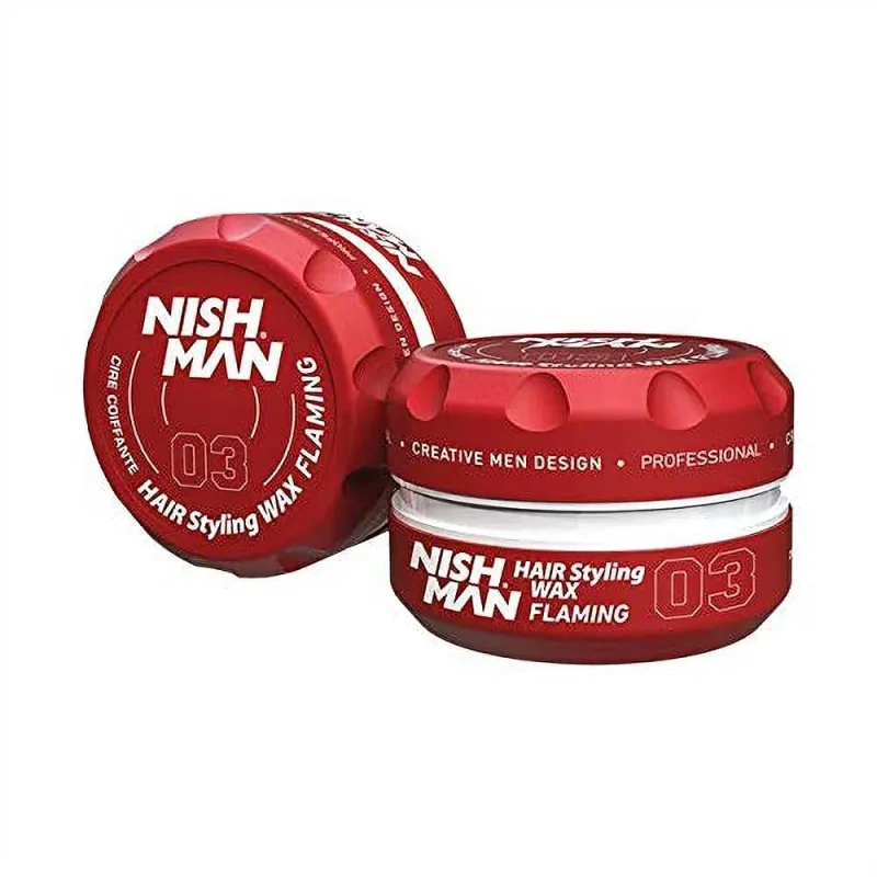 nishman flaming cherry strong hold styling wax 150ml mango shine