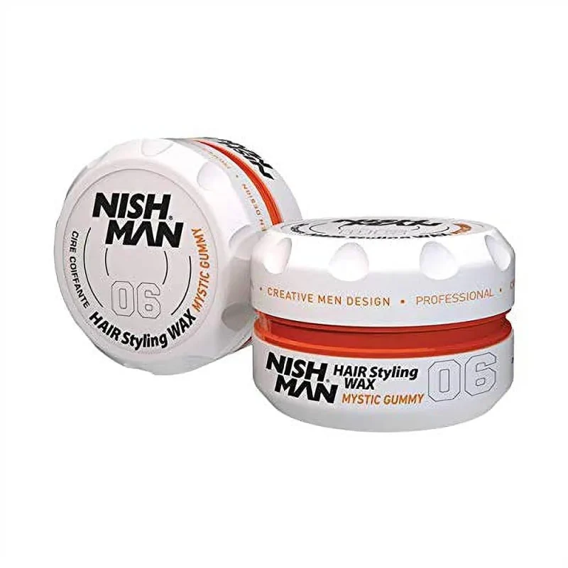 nishman mystic gummy wax high shine peach fruit 150ml 5oz