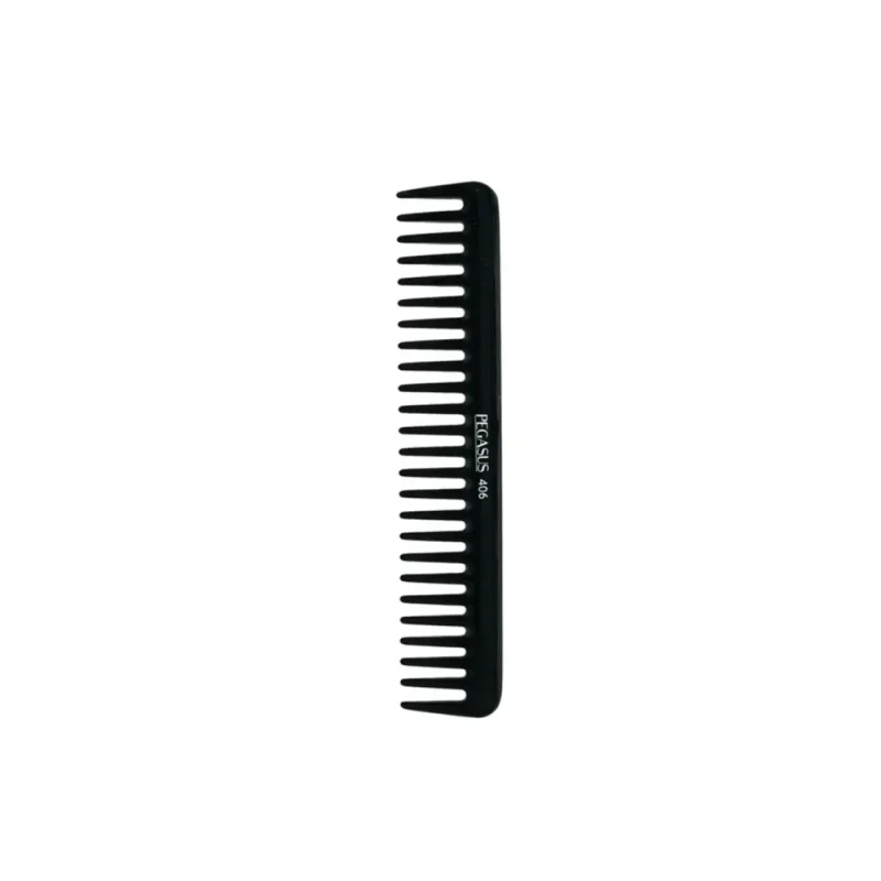 pegasus 406 hard rubber comb 7 1 4 space teeth curved penetrating design