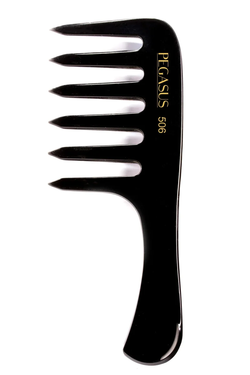 pegasus 506 medium blo styler comb 6 1 2 hard rubber w straight teeth scaled