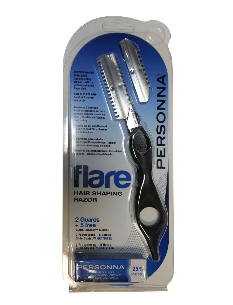 personna flare hair shaping razor with 5 free blades 9200