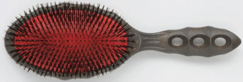 tortoise wood flat hair brush with gloss air vent cushion ys park br120cc1