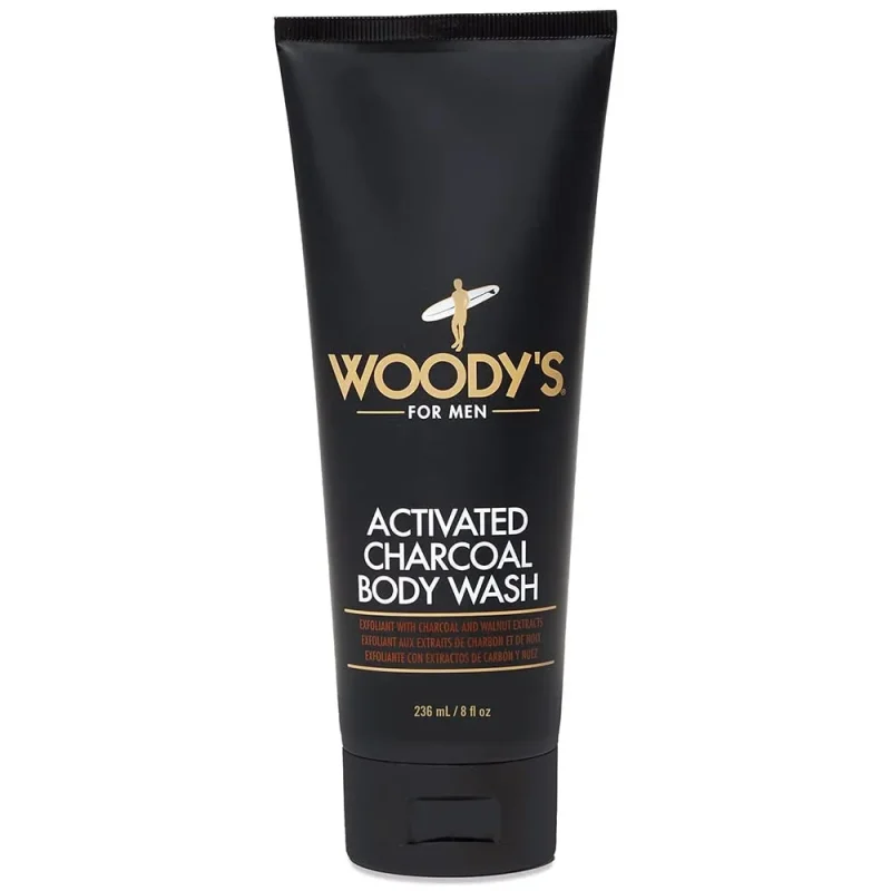 woody s activated charcoal body wash 236ml 8oz