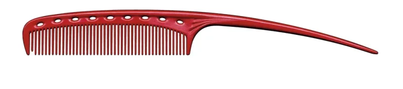 ys park red half moon tail comb precision styling tool